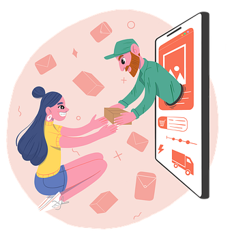 Grafik zum Thema Internetbestellung und Versand - B2B Rabinig Faschingswelt Poggersdorf